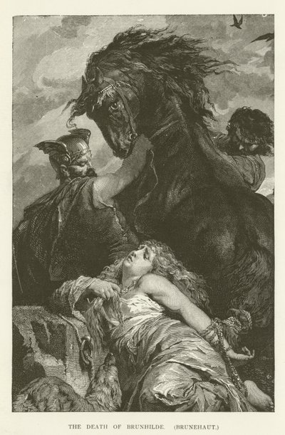 La muerte de Brunilda (Brunehaut) de English School