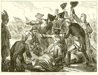 La muerte del general Wolfe en Quebec de English School