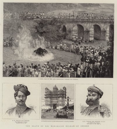 La muerte de HH Maharajah Holkar de Indore de English School