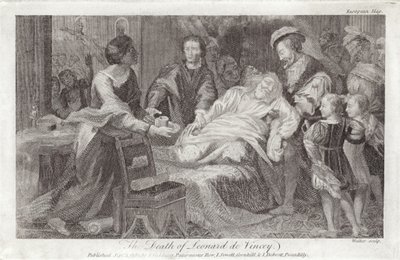 La muerte de Leonardo da Vinci de English School