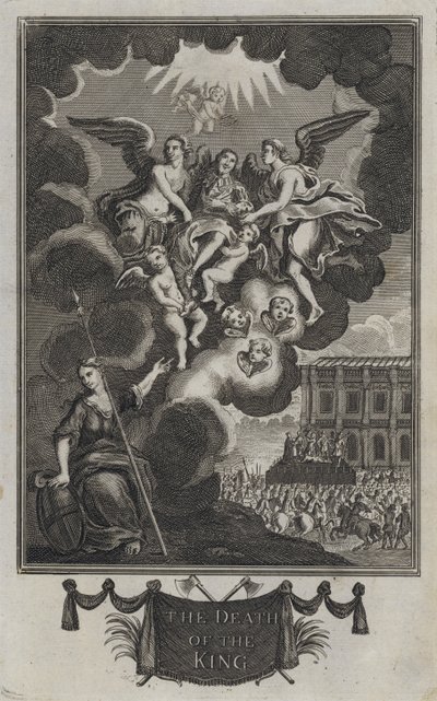 La muerte del rey (grabado) de English School