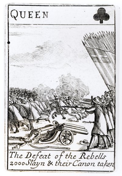 La derrota de los rebeldes en la batalla de Sedgemoor, 6 de julio de 1685 de English School