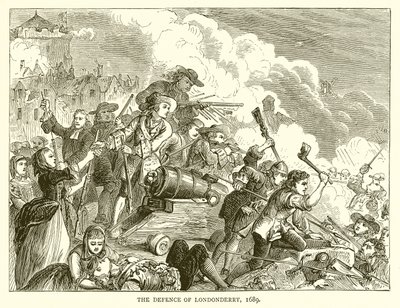 La defensa de Londonderry, 1689 de English School