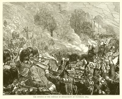 La Defensa del Castillo de Hougoumont en Waterloo, 1815 de English School