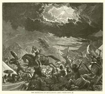La Destrucción del Ejército de Senaquerib, Isaías, xxxvii, 36 de English School