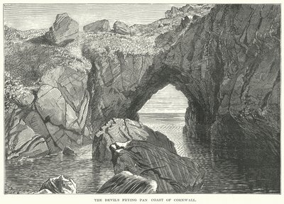 La sartén del diablo Costa de Cornualles (grabado) de English School
