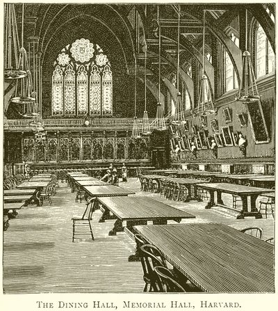 El comedor, Memorial Hall, Harvard de English School