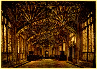 La Escuela de Divinidad, Oxford: construida entre 1445 y 1454, ilustración de A Students History of England de Samuel R. Gardiner, publicado en 1902 de English School