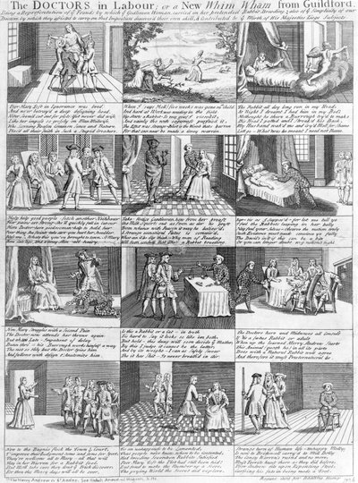 Los Doctores en Trabajo, o una Nueva Chifladura de Guildford, 1726 de English School