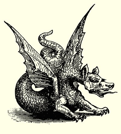 El dragón de fábula (grabado) de English School