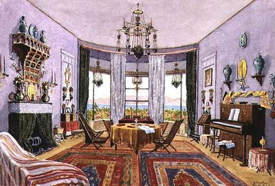 La sala de dibujo, Woodford Cottage, Gibraltar de English School