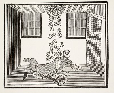 El legado de los borrachos, ilustración de Chap-books del siglo XVIII de John Ashton, pub. 1882 de English School