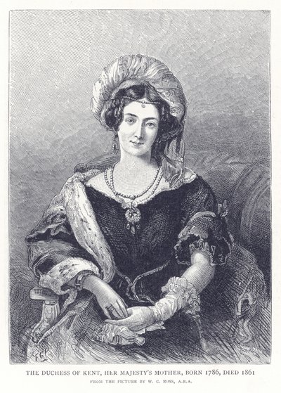La Duquesa de Kent, madre de Su Majestad, nacida en 1786, fallecida en 1861 de English School