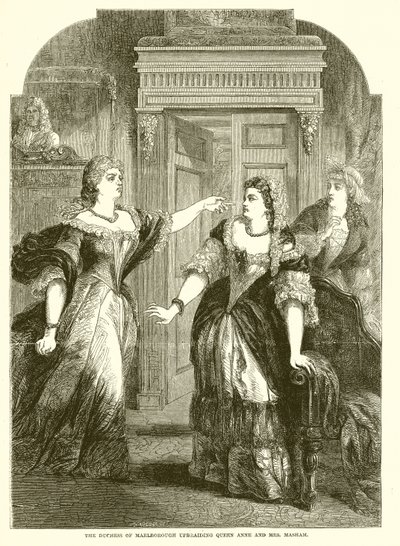 La duquesa de Marlborough recriminando a la reina Ana y a la Sra. Masham de English School
