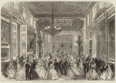 La asamblea de la duquesa de Sutherland en Stafford House en honor a Garibaldi de English School