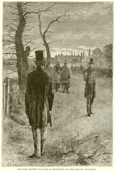 El duelo entre el duque de Wellington y el conde de Winchelsea de English School