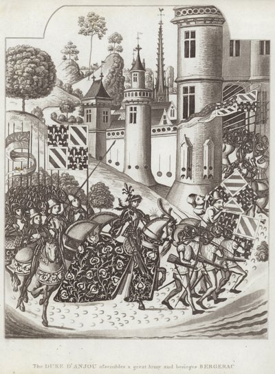 El duque de Anjou reúne un gran ejército y asedia Bergerac de English School