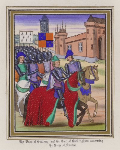 El Duque de Bretaña y el Conde de Buckingham concertando el sitio de Nantes de English School