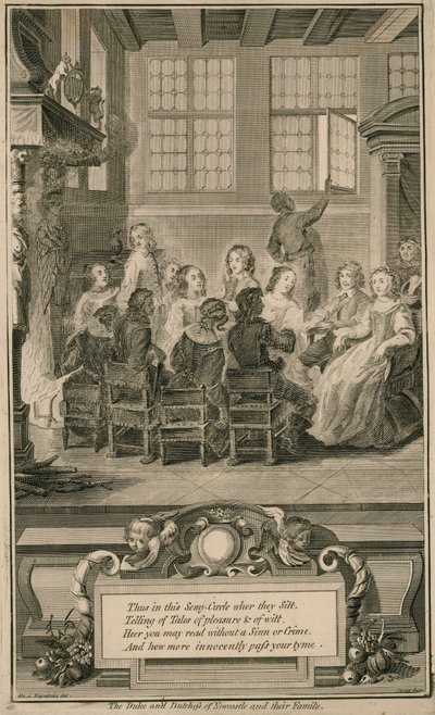 El Duque y la Duquesa de Newcastle y su familia de English School