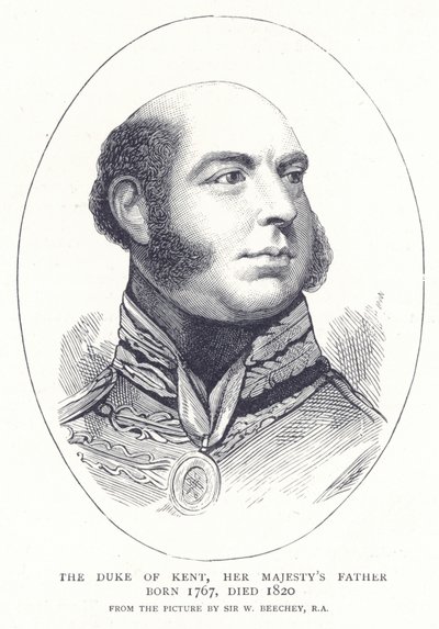El Duque de Kent, padre de Su Majestad, nacido en 1767, fallecido en 1820 de English School