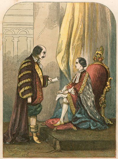 El Duque de Northumberland persuadiendo a Eduardo VI para cambiar la sucesión de English School