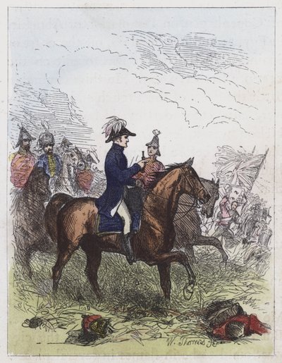 El Duque de Wellington en Waterloo de English School