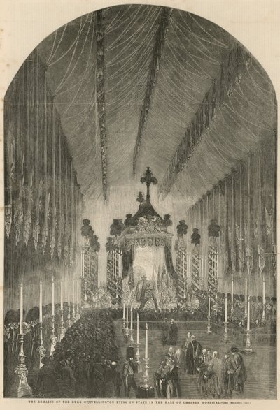 El Duque de Wellington en capilla ardiente de English School