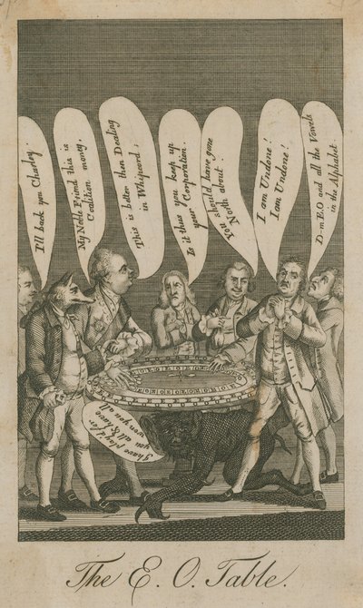 La Mesa E O; caricatura de English School