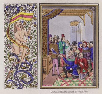 El Conde de Flandes recibe a los hombres de Gante de English School