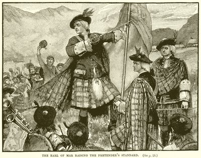 El Conde de Mar levantando el estandarte del Pretendiente de English School