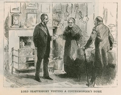 El Conde de Shaftesbury; Lord Shaftesbury visitando la casa de un vendedor ambulante de English School