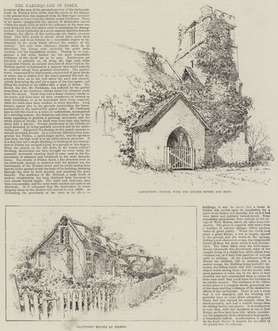 El Terremoto en Essex (litografía) de English School