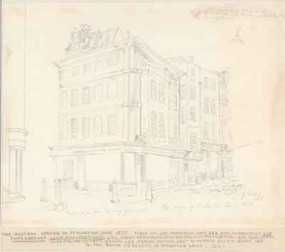 La Esquina Oriental de St Martins Lane, Londres, 1825 de English School