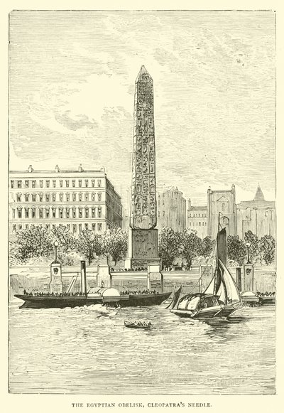 El obelisco egipcio, Aguja de Cleopatra de English School