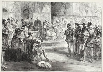 El Elector de Sajonia leyendo la protesta en la Dieta de Espira, ilustración de La Historia del Protestantismo de James Aitken Wylie, pub. 1878 de English School