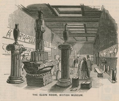 La Sala Elgin en el Museo Británico de English School