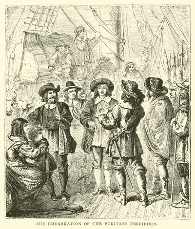 El embarque de los puritanos prohibido de English School