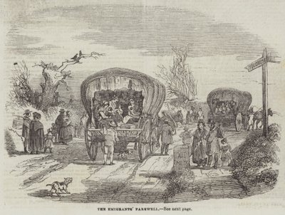 La Despedida de los Emigrantes (grabado) de English School