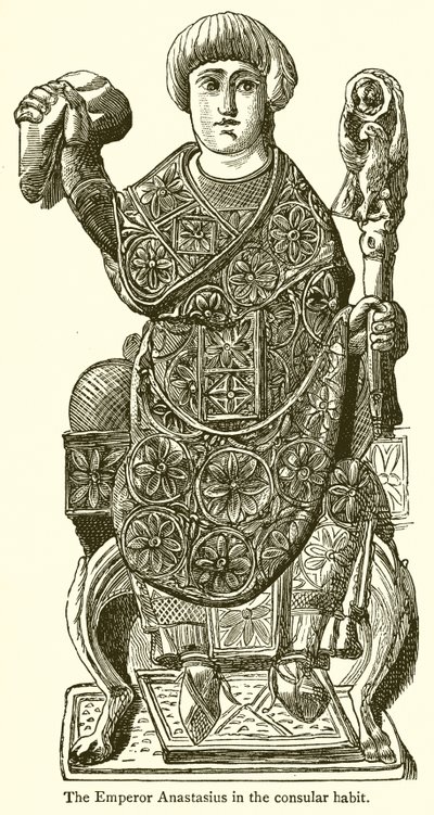 El emperador Anastasio en el hábito consular de English School