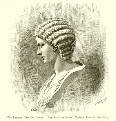 La Emperatriz Julia Pia Domna (Busto encontrado en Roma. Vaticano, Rotonda, No. 554) de English School