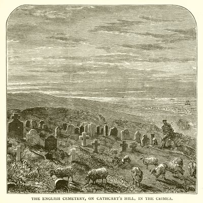 El cementerio inglés, en la colina de Cathcart, en Crimea de English School