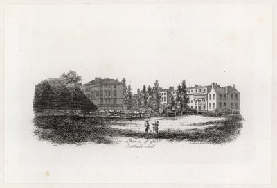 La entrada de Great Portland Street, Marylebone, Londres de English School