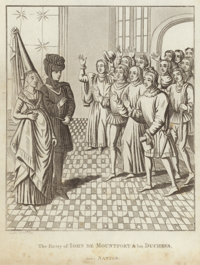 La entrada de Juan de Montfort y su duquesa en Nantes de English School