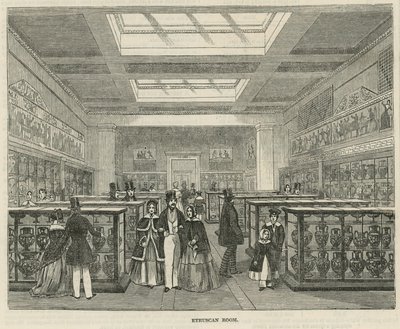 La Sala Etrusca en el Museo Británico de English School