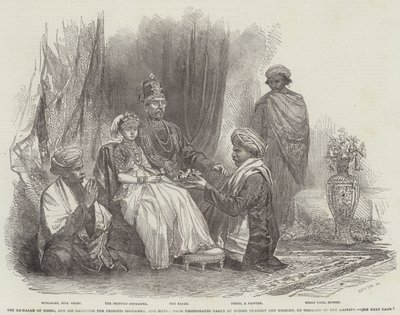 El Ex-Rajah de Coorg, y su Hija la Princesa Gouramma, y su Séquito de English School