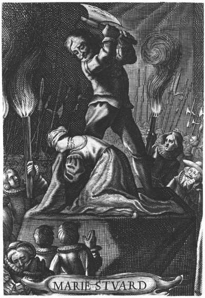 La ejecución de María Reina de Escocia (1542-87) 8 de febrero de 1587 de English School