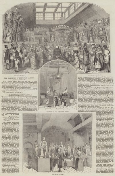 La Exposición de la Real Academia (grabado) de English School