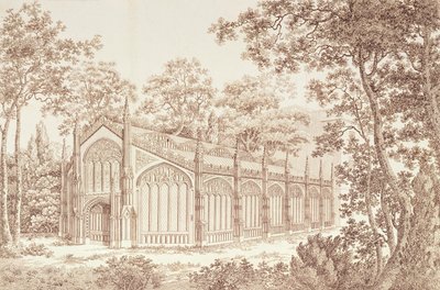 El exterior del invernadero del Príncipe de Gales en Carlton House, 1811 de English School