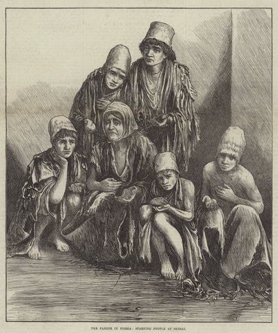 La Hambruna en Persia, Gente Hambrienta en Shiraz de English School