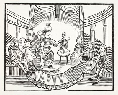 La famosa historia de Pulgarcito, ilustración de Chap-books del Siglo XVIII de John Ashton, pub. 1882 de English School